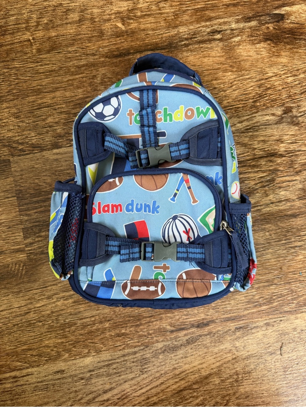 Pottery Barn mini toddler backpack sports themed